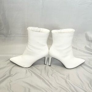 Elegant White Women's Ankle Boots